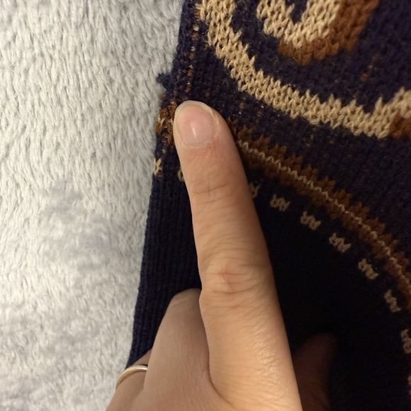 Vtg Pendleton Womens Cardigan sweater Blue Wool 2X Old Money Quiet Luxury - Picture 7 of 7